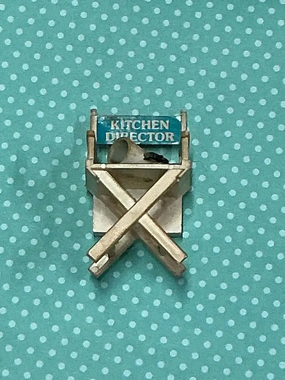 Vintage 1994 Kitchen Director Director's Chair Miniature Figurine